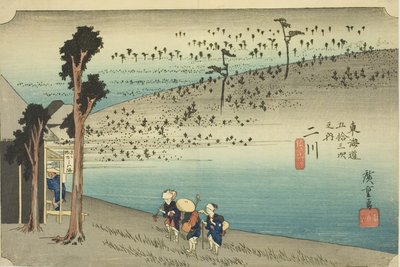 Futakawa: Altopiano di Sarugababa (Futakawa, Sarugababa), dalla serie Cinquantatré stazioni del Tokaido (Tokaido gojusan tsugi no uchi), noto anche come Hoeido Tokaido da Utagawa Hiroshige