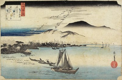 Oche che tornano a Katada, c. 1834 da Utagawa Hiroshige