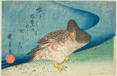 Oca sulla riva del fiume da Utagawa Hiroshige