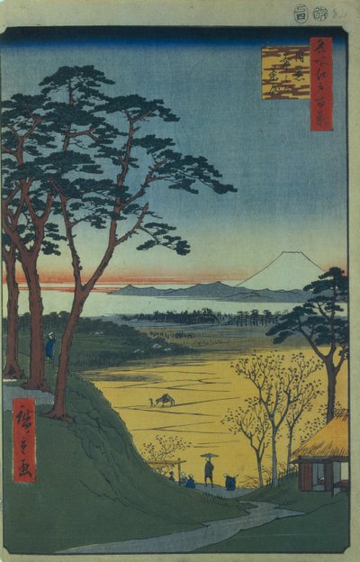 La casa da tè del nonno a Meguro Cento famosi paesaggi di Edo, 1856-1858 da Utagawa Hiroshige