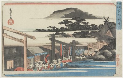 Terreno del Santuario di Shinmei a Shiba da Utagawa Hiroshige