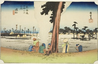 Hamamatsu: Scena invernale, dalla serie "Le cinquantatré stazioni del Tokaido" da Utagawa Hiroshige