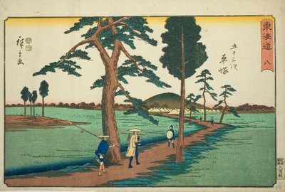 Hiratsuka—No. 8, dalla serie "Le cinquantatré stazioni del Tokaido" da Utagawa Hiroshige