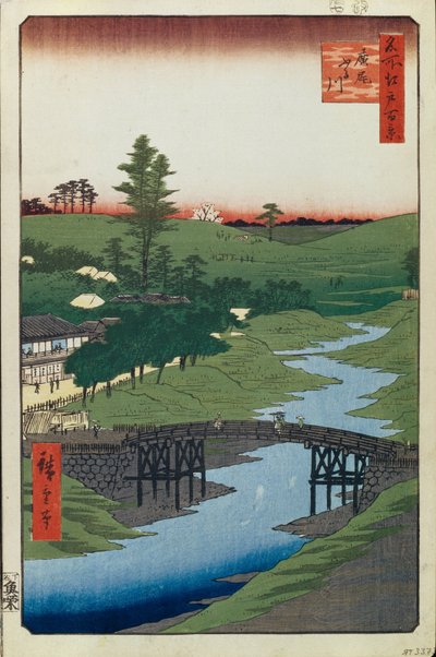Hiroo sul fiume Furukawa Cento famosi paesaggi di Edo, 1856-1858 da Utagawa Hiroshige