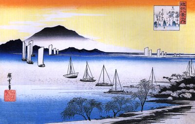 Hiroshige Barche su un lago da Utagawa Hiroshige
