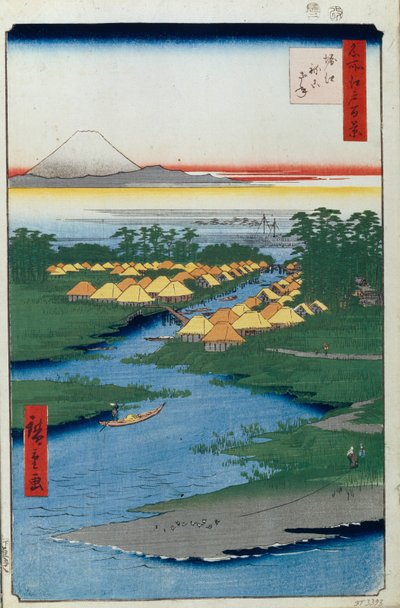 Horie e Nekozane Cento famosi paesaggi di Edo, 1856-1858 da Utagawa Hiroshige