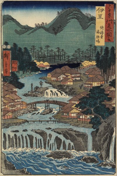 Sorgenti termali a Shuzenji, Provincia di Izu, agosto 1853 da Utagawa Hiroshige