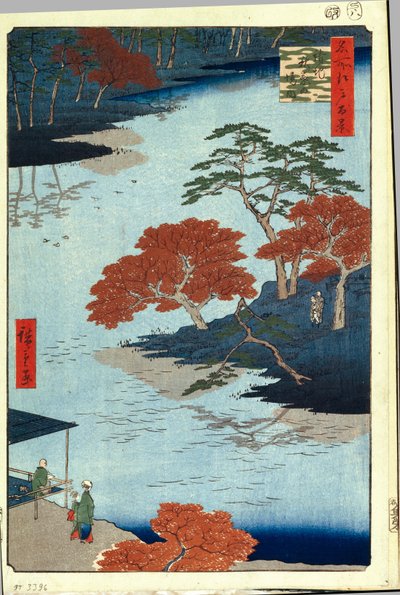 Dentro il santuario di Akiba a Ukeji. Cento famosi panorami di Edo da Utagawa Hiroshige