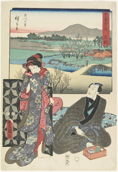 Ishibe, agosto 1855 da Utagawa Hiroshige