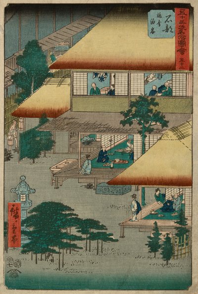 Ishibe, dalla serie "Cinquantatré stazioni del Tokaido da Utagawa Hiroshige