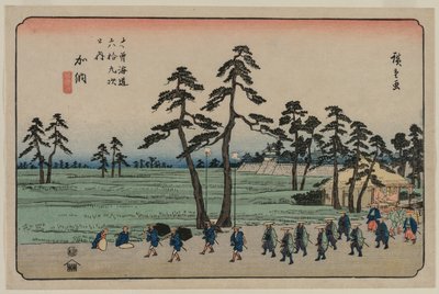 Kanō, dalla serie Sessantanove Stazioni del Kisokaidō da Utagawa Hiroshige