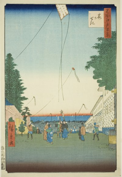 Kasumigaseki, dalla serie "Cento vedute famose di Edo (Meisho Edo hyakkei)" da Utagawa Hiroshige