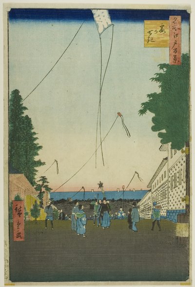 Kasumigaseki, dalla serie "Cento vedute famose di Edo (Meisho Edo hyakkei)". da Utagawa Hiroshige