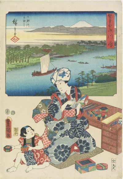 Kawasaki, luglio 1854 da Utagawa Hiroshige