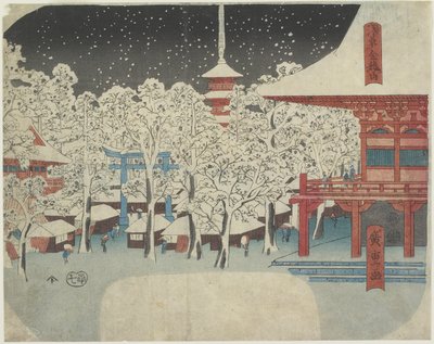 Tempio di Kinryu-zan ad Asakusa, luglio 1852 da Utagawa Hiroshige