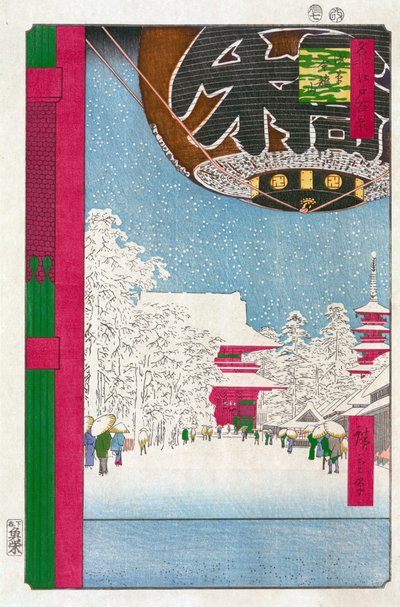 Tempio di Kinryuzan ad Asakusa Cento Famosi Vedute di Edo, 1856-1858 da Utagawa Hiroshige