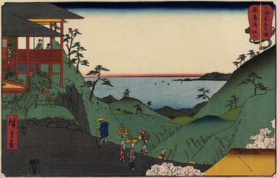 Tempio Kiyozumi-zan nella provincia di Awa, luglio 1858 da Utagawa Hiroshige