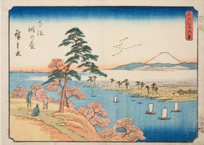 Konodai nella provincia di Shimosa, dalla serie "Trentasei vedute del Monte Fuji" da Utagawa Hiroshige