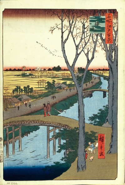 Koume Embankment Cento famosi vedute di Edo, 1856-1858 da Utagawa Hiroshige
