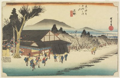 Villaggio di Megawa, Ishibe, c. 1833 da Utagawa Hiroshige