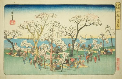 Festa a Goten Hill (Gotenyama yukyo), dalla serie "Luoghi famosi di Edo (Koto meisho)" da Utagawa Hiroshige