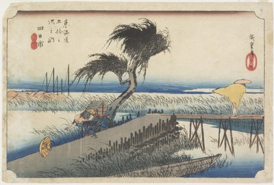 Fiume Mie, Yokkaichi, c. 1833 da Utagawa Hiroshige