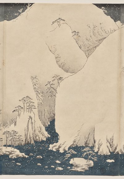 Montagna e fiume sulla strada di Kiso da Utagawa Hiroshige