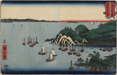 Muronotsu nella provincia di Harima, luglio 1858 da Utagawa Hiroshige