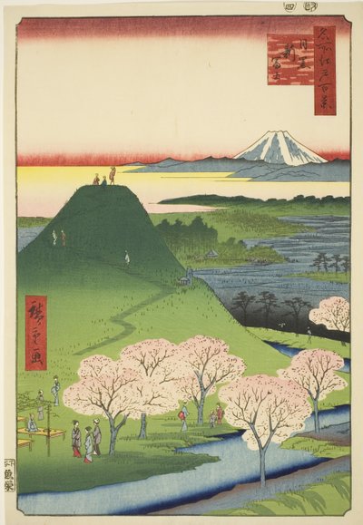 Nuovo Fuji, Meguro (Meguro, Shin Fuji), dalla serie Cento vedute famose di Edo (Meisho Edo hyakkei) da Utagawa Hiroshige