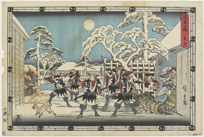 Attacco Notturno, 1843-1847 da Utagawa Hiroshige