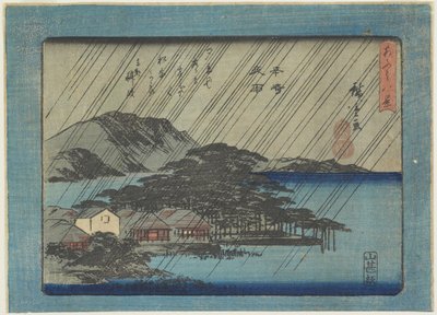 Pioggia notturna a Karasaki da Utagawa Hiroshige