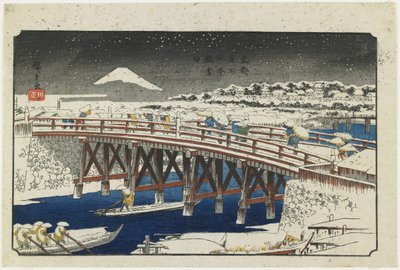 Ponte Nihonbashi nella neve, 1839-1842 da Utagawa Hiroshige