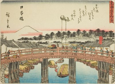 Nihonbashi, dalla serie "Le cinquantatré stazioni del Tokaido (Tokaido gojusan tsugi)" da Utagawa Hiroshige