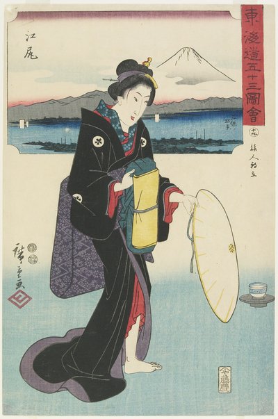 No.19: Ejiri, 1847-1852 da Utagawa Hiroshige