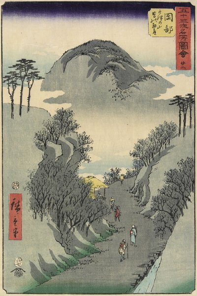 No.22 Monte Utsu, Okabe, luglio 1855 da Utagawa Hiroshige