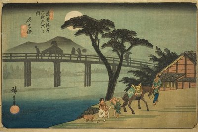 No. 28: Nagakubo, dalla serie "Sessantanove stazioni del Kisokaido" da Utagawa Hiroshige