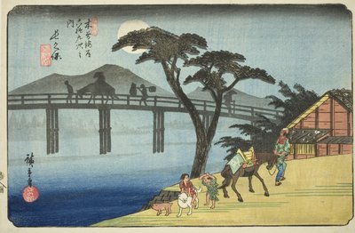 No. 28: Nagakubo, dalla serie "Sessantanove stazioni del Kisokaido" da Utagawa Hiroshige