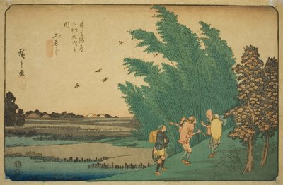 No. 56: Mieji, dalla serie "Sessantanove stazioni del Kisokaido (Kisokaido rokujukyu tsugi no uchi)" da Utagawa Hiroshige
