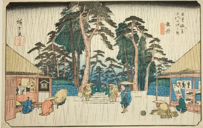 No. 58: Tarui, dalla serie "Sessantanove stazioni del Kisokaido (Kisokaido rokujukyu tsugi no uchi)" da Utagawa Hiroshige