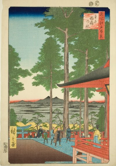 Santuario di Oji Inari (Oji Inari no yashiro), dalla serie "Cento Vedute Famose di Edo (Meisho Edo hyakkei)" da Utagawa Hiroshige