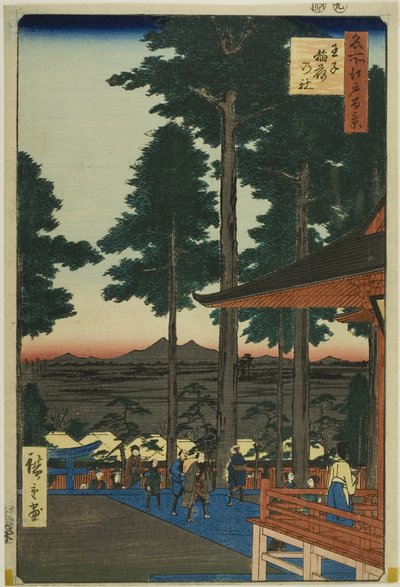 Santuario Oji Inari (Oji Inari no yashiro), dalla serie "Cento vedute famose di Edo (Meisho Edo hyakkei)". da Utagawa Hiroshige