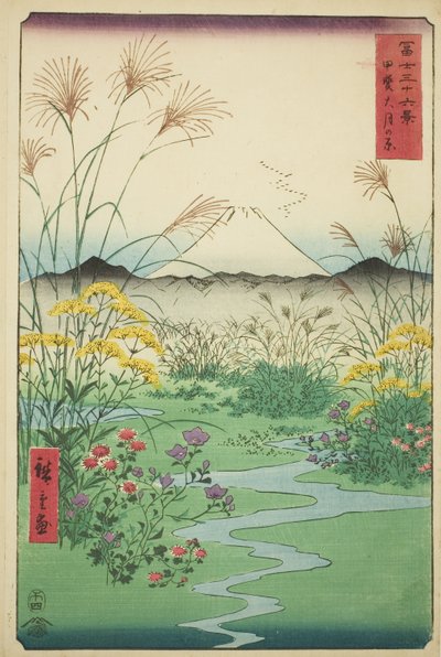 Pianura di Otsuki nella provincia di Kai, dalla serie "Trentasei vedute del Monte Fuji" da Utagawa Hiroshige