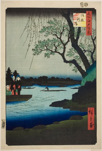 Oumayagashi, dalla serie "Cento vedute famose di Edo" da Utagawa Hiroshige