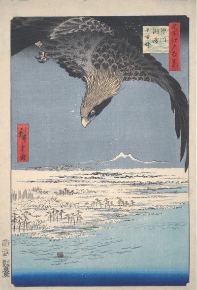 Pianura a Susaki, Fukagawa, dalla serie Cento vedute di Edo da Utagawa Hiroshige