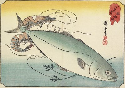 Gambero e Coda Gialla da Utagawa Hiroshige