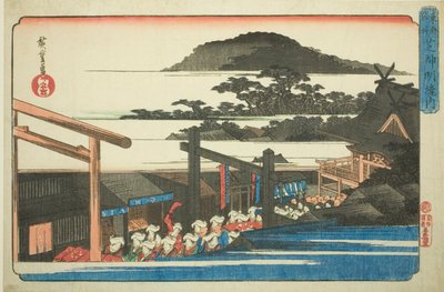 Recinti del Santuario Shiba Shinmei (Shiba Shinmei keidai), dalla serie "Luoghi Famosi della Capitale Orientale (Toto meisho)" da Utagawa Hiroshige