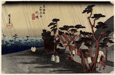 La pioggia della Principessa Tora, O_iso, c. 1833 da Utagawa Hiroshige