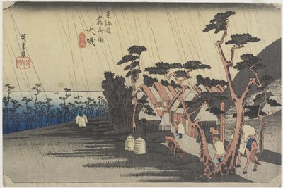 La pioggia della principessa Tora, O_iso, c. 1833 da Utagawa Hiroshige