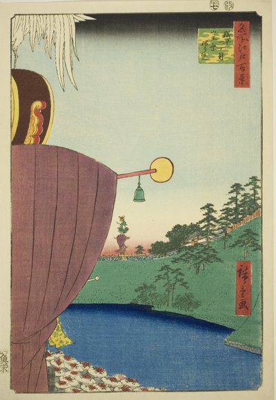 Processione del Festival di Sanno a Kojimachi Itchome (Kojimachi Itchome Sanno Matsuri nerikomi), dalla serie "Cento vedute famose di Edo (Meisho Edo hyakkei)" da Utagawa Hiroshige