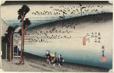 Altopiano di Sarugababa, Futakawa da Utagawa Hiroshige